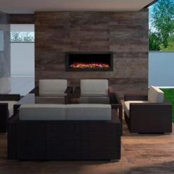 SimpliFire 43-in Forum Outdoor Linear Electric Fireplace 20 SimpliFire 43-in Forum Outdoor Linear Electric Fireplace -electric fireplace Store SimpliFire 43 in Forum Outdoor Linear Electric Fireplace SF OD43 Lifestyle 1