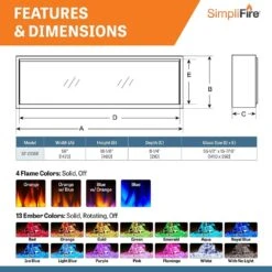 SimpliFire 55-in Forum Outdoor Linear Electric Fireplace 19 SimpliFire 55-in Forum Outdoor Linear Electric Fireplace -electric fireplace Store SimpliFire 55 in Forum Outdoor Linear Electric Fireplace SF OD55 Colors Dimensions b8112276 76b3 41fe bb52 5d386a196b52
