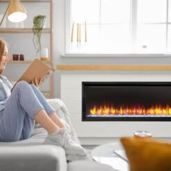 SimpliFire Boyd Modern Farmhouse Build-Out Kit For 50" Allusion Platinum BOK-MF-ALLP50 -electric fireplace Store SimpliFire Boyd Modern Farmhouse Build Out Kit BOK MF ALLP50 Lifestyle 2