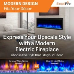 SimpliFire 60-in Allusion Platinum Wall Mount Electric Fireplace -electric fireplace Store SimpliFire ALLUSION PLT Allusion PT60 ALT 1