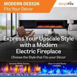 SimpliFire 72-in Allusion Platinum Wall Mount Electric Fireplace 11 SimpliFire 72-in Allusion Platinum Wall Mount Electric Fireplace -electric fireplace Store SimpliFire ALLUSION PLT Allusion PT72 ALT 1