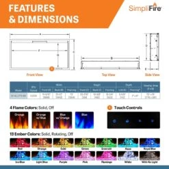 SimpliFire 72-in Allusion Platinum Wall Mount Electric Fireplace 15 SimpliFire 72-in Allusion Platinum Wall Mount Electric Fireplace -electric fireplace Store SimpliFire ALLUSION PLT Allusion PT72 ALT 5