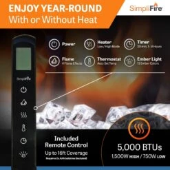 SimpliFire 60-in Allusion Wall Mount Electric Fireplace 16 SimpliFire 60-in Allusion Wall Mount Electric Fireplace -electric fireplace Store SimpliFire ALLUSION Allusion60 ALT 3