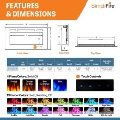 SimpliFire 60-in Allusion Wall Mount Electric Fireplace 18 SimpliFire 60-in Allusion Wall Mount Electric Fireplace -electric fireplace Store SimpliFire ALLUSION Allusion60 ALT 5