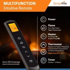 SimpliFire 36-In Built-In Electric Fireplace - SF-BI36-EB -electric fireplace Store SimpliFire BUILT IN BuiltIn36 ALT 3