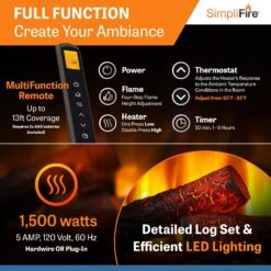 SimpliFire 25-In Electric Fireplace Insert -electric fireplace Store SimpliFire E INSERTS Insert25 ALT 3 4d1fe6f5 20ab 44cb b17a 5a35e3013af3