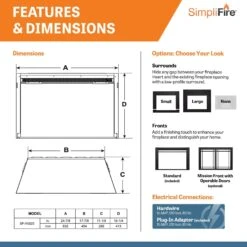 SimpliFire 25-In Electric Fireplace Insert -electric fireplace Store SimpliFire E INSERTS Insert25 ALT 5 72eb725b 3120 4cb3 a969 acad7183cd16