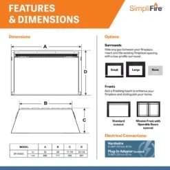 SimpliFire 35-In Electric Fireplace Insert -electric fireplace Store SimpliFire E INSERTS Insert35 ALT 5 62e8c10e 5389 4892 99b6 f5ebb031c487
