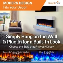 SimpliFire Format Floating Mantel Wall Mount Electric Fireplace -electric fireplace Store SimpliFire FORMAT Format43 ALT 1