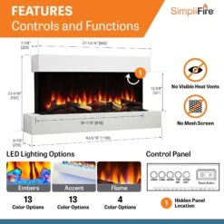 SimpliFire Format Floating Mantel Wall Mount Electric Fireplace -electric fireplace Store SimpliFire FORMAT Format43 ALT 4