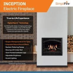 SimpliFire Inception 36-in Electric Fireplace With Chateau Forge Decorative Front 13 SimpliFire Inception 36-in Electric Fireplace With Chateau Forge Decorative Front -electric fireplace Store SimpliFire INCEPTION Chateau front Alt1