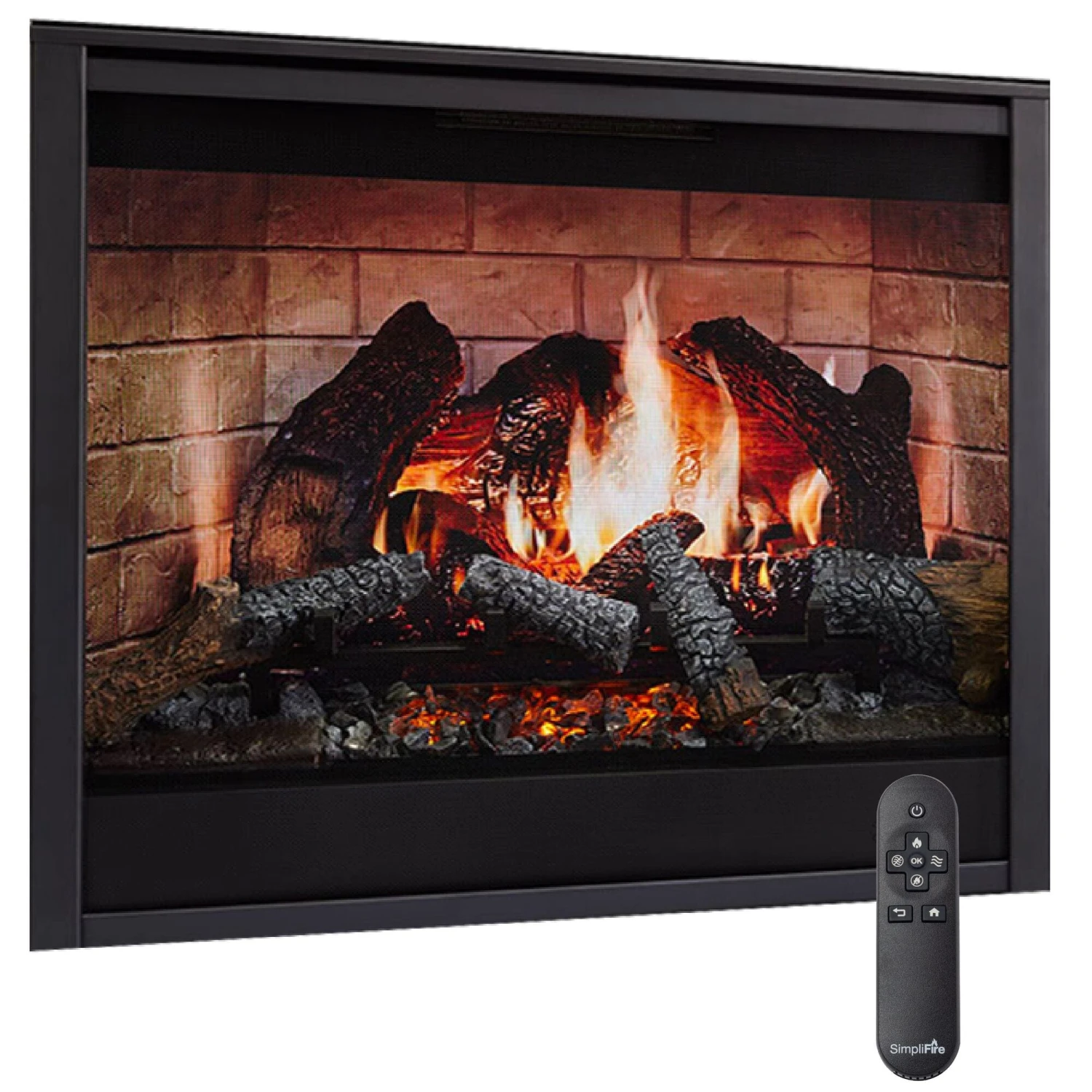 SimpliFire Inception 36" Electric Fireplace With Folio Decorative Front 3 SimpliFire Inception 36" Electric Fireplace With Folio Decorative Front - Image 3