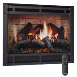 SimpliFire Inception 36-in Electric Fireplace With Halston Decorative Front -electric fireplace Store SimpliFire INCEPTION Halston ALT Product