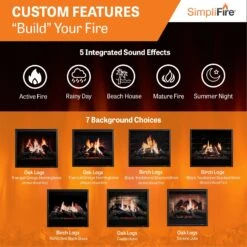 SimpliFire Inception 36-in Electric Fireplace With Halston Decorative Front -electric fireplace Store SimpliFire INCEPTION ALT 2 55537bf5 0dad 4828 abaa 4d4340f923ba