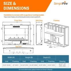 SimpliFire Inception 36-in Electric Fireplace With Halston Decorative Front -electric fireplace Store SimpliFire INCEPTION ALT 3 7a53d6d1 442c 4318 a7f6 9da35268122d