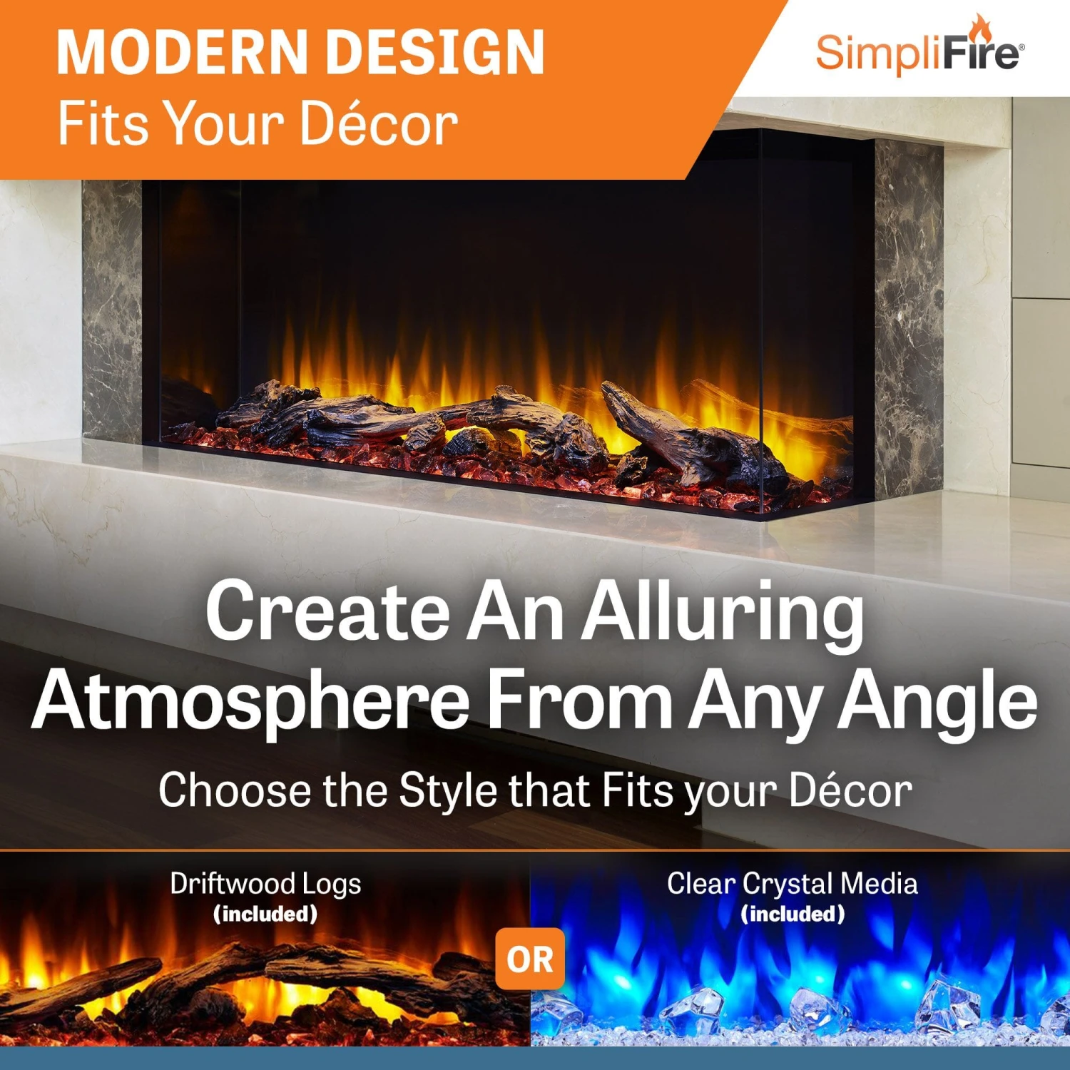 SimpliFire 43-In Scion Trinity Linear Electric Fireplace 3 SimpliFire 43-In Scion Trinity Linear Electric Fireplace - Image 3