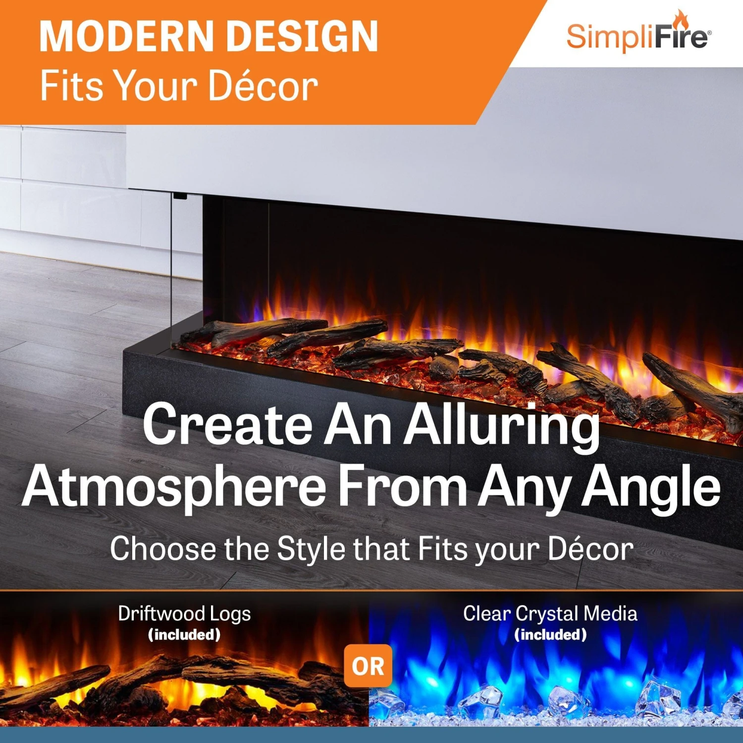 SimpliFire 55-In Scion Trinity Linear Electric Fireplace 3 SimpliFire 55-In Scion Trinity Linear Electric Fireplace - Image 3