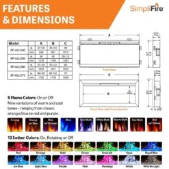 SimpliFire 72-in Allusion Slim Linear Electric Fireplace -electric fireplace Store Simplifire Allusion Colors 9c7c327e 3f97 4db0 84e0 0ad84a2a3684