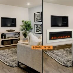 SimpliFire 60-in Allusion Slim Linear Electric Fireplace 19 SimpliFire 60-in Allusion Slim Linear Electric Fireplace -electric fireplace Store Simplire Allusion Before After