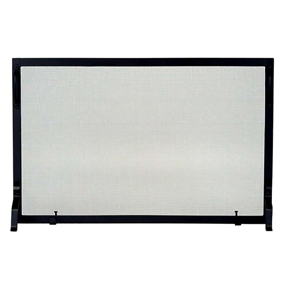 Single Panel Fireplace Screen Black Wrought Iron S129 1 Single Panel Fireplace Screen Black Wrought Iron S129