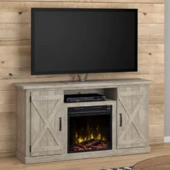 Killian Electric Fireplace TV Stand In Ashland Pine