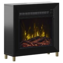Dorrance Electric Fireplace Mantel Package In Black -electric fireplace Store Twin Star 18WM6910 PB01S Black Orange Ember Bed Yellow Flame Right Tilt 2c1f2ad8 3465 4bf9 a7df cd9330199f5f