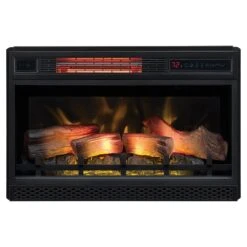 Greatlin Electric Fireplace Entertainment Center In Black Walnut -electric fireplace Store Twin Star 26II042FGL Black Yellow Ember Bed Glowing Logset Yellow Flame Front 08597648 4e35 4ad0 82d3 f48a62e64776
