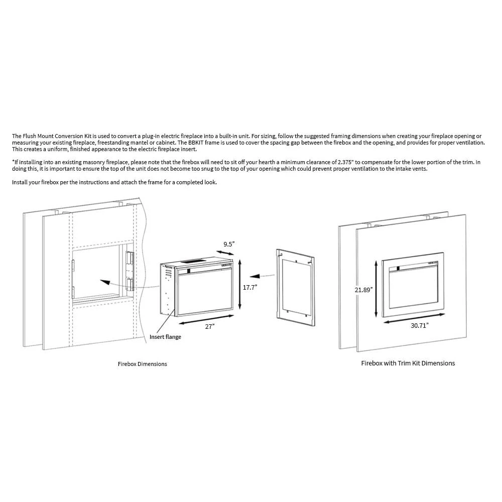 ClassicFlame 26-In 3D SpectraFire Plus Contemporary Insert With Trim 7 ClassicFlame 26-In 3D SpectraFire Plus Contemporary Insert With Trim - Image 7