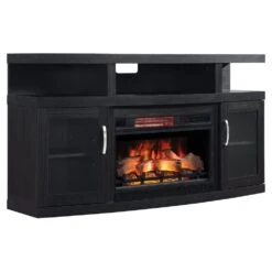 Cantilever Infrared Electric Fireplace TV Stand In Embossed Oak -electric fireplace Store Twin Star 26MM5508 NB04 26II042FGL Black Yellow Glowing Logset Multi Flame Right 0cc2bb37 714b 420e a46b 0896676b67c9
