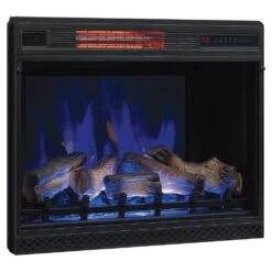 ClassicFlame 28-In 3D SpectraFire Plus Infrared Electric Fireplace Insert -electric fireplace Store Twin Star 28II042FGL Black 3D Infraded Ember Bed Glowing Logset Blue Flame Right Tilt 5e316de1 4fff 4dbe b0e8 b865808329d0