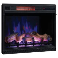ClassicFlame 28-In 3D SpectraFire Plus Infrared Electric Fireplace Insert -electric fireplace Store Twin Star 28II042FGL Black 3D Infraded Ember Bed Glowing Logset Multi Flame Right Tilt 1 3577fb8f 8ca8 42a3 820c 6d645046f371