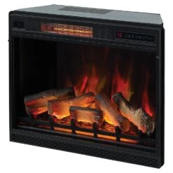 ClassicFlame 28-In 3D SpectraFire Plus Infrared Electric Fireplace Insert -electric fireplace Store Twin Star 28II042FGL Black 3D Infraded Ember Bed Glowing Logset Multi Flame Top Left Tilt 39c4c1f4 e7a1 47f2 9ca4 fff9da5601c1