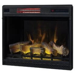 ClassicFlame 28-In 3D SpectraFire Plus Infrared Electric Fireplace Insert -electric fireplace Store Twin Star 28II042FGL Black 3D Infraded Ember Bed Glowing Logset Yellow Flame Right Tilt 6110242b beac 4fb9 8240 6fa0a0f59355