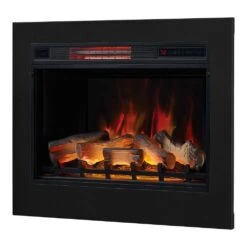 ClassicFlame 28-In 3D SpectraFire Plus Infrared Electric Insert & Trim Kit -electric fireplace Store Twin Star 28II042FGL BBKIT 28 Black Trim Full f716d5e5 f494 405c 85e9 96f492c8107e