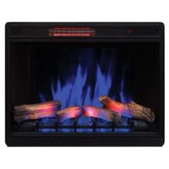ClassicFlame 33-In 3D Spectrafire Plus Infrared Electric Fireplace Insert 12 ClassicFlame 33-In 3D Spectrafire Plus Infrared Electric Fireplace Insert -electric fireplace Store Twin Star 33II042FGL Black 3D Infraded Ember Bed Glowing Logset Blue Flame Front