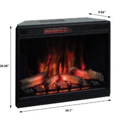 ClassicFlame 33-In 3D SpectraFire Plus Infrared Electric Insert & Trim Kit 19 ClassicFlame 33-In 3D SpectraFire Plus Infrared Electric Insert & Trim Kit -electric fireplace Store Twin Star 33II042FGL BBKIT 33 Black Dimensions 425908b9 2133 4b65 ae17 00e828eb9483
