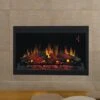 ClassicFlame 36-In 120V Traditional Builders Box -electric fireplace Store Twin Star 36EB110 GRT Black Glowing Logset Yellow Flame Closeup
