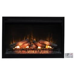 ClassicFlame 36-In 120V Traditional Builders Box 12 ClassicFlame 36-In 120V Traditional Builders Box -electric fireplace Store Twin Star 36EB110 GRT Black Glowing Logset Yellow Flame Remote Front