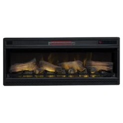 ClassicFlame 42-In 3D Spectrafire Plus Infrared Electric Fireplace Insert -electric fireplace Store Twin Star 42II042FGT Black 3D Infraded Ember Bed Logset Yellow Flame Front