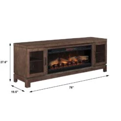 Berkeley 76-In Infrared Electric Fireplace TV Stand In Spanish Gray -electric fireplace Store Twin Star 42MM6018 I614 and 42II042FGT Black Dimensions f12c8d13 8482 4173 8b4e b502aedfb9ee