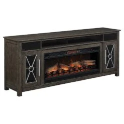 Heathrow 76-in Electric Fireplace Entertainment Center In Tifton Oak -electric fireplace Store Twin Star 42MMS6342 O131 42II042FGT Black 3D Infraded Logset Multi Flame Right Tilt 1 291e42f4 005f 4ec1 9ba9 fe120f564748