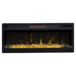 Heathrow 76-in Electric Fireplace Entertainment Center In Tifton Oak -electric fireplace Store Twin Star 42MMS6342 O131 42II042FGT Black Clear Crystal Yellow Flame Front afce33b5 4697 48f8 894c 5e9a213a5f94