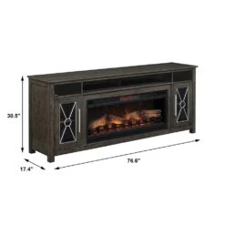 Heathrow 76-in Electric Fireplace Entertainment Center In Tifton Oak -electric fireplace Store Twin Star 42MMS6342 O131 42II042FGT Black Dimensions 52a971ab 761a 45b4 835a 8273bff896b0