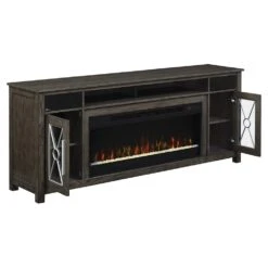 Heathrow 76-in Electric Fireplace Entertainment Center In Tifton Oak -electric fireplace Store Twin Star 42MMS6342 O131 42II042FGT Black Rock Multi Flame Open Door 891e4167 98cb 40f3 a933 7f507c700a26