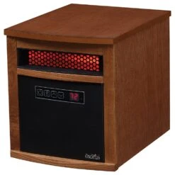 Duraflame Dixie Oak Infrared Heater -electric fireplace Store Twin Star 9HM8101 O142D Oak Portable Heater Feature Top Right Side