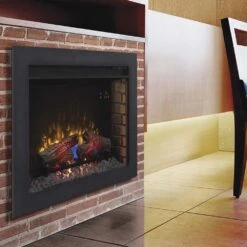 ClassicFlame 28-Inch Electrical Fireplace Flush Mount Conversion Kit -electric fireplace Store Twin Star BBKIT 28 Black Log set Multi Flame Closeup c0d608e7 cb41 4edf bb57 37aa907a99c5