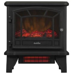 Duraflame 550 Black Infrared Freestanding Electric Fireplace Stove With Remote Control 16 Duraflame 550 Black Infrared Freestanding Electric Fireplace Stove With Remote Control -electric fireplace Store Twin Star DFI 550 22 Black Orange Glowing Orange Flame Front