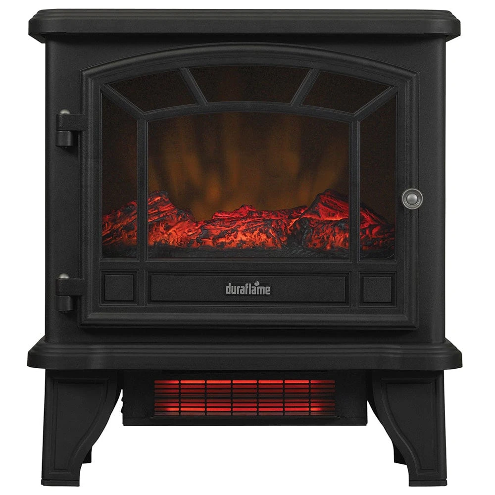 Duraflame 550 Black Infrared Freestanding Electric Fireplace Stove With Remote Control 3 Duraflame 550 Black Infrared Freestanding Electric Fireplace Stove With Remote Control - Image 3