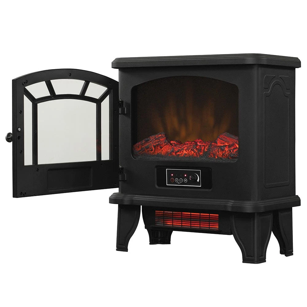 Duraflame 550 Black Infrared Freestanding Electric Fireplace Stove With Remote Control 6 Duraflame 550 Black Infrared Freestanding Electric Fireplace Stove With Remote Control - Image 6