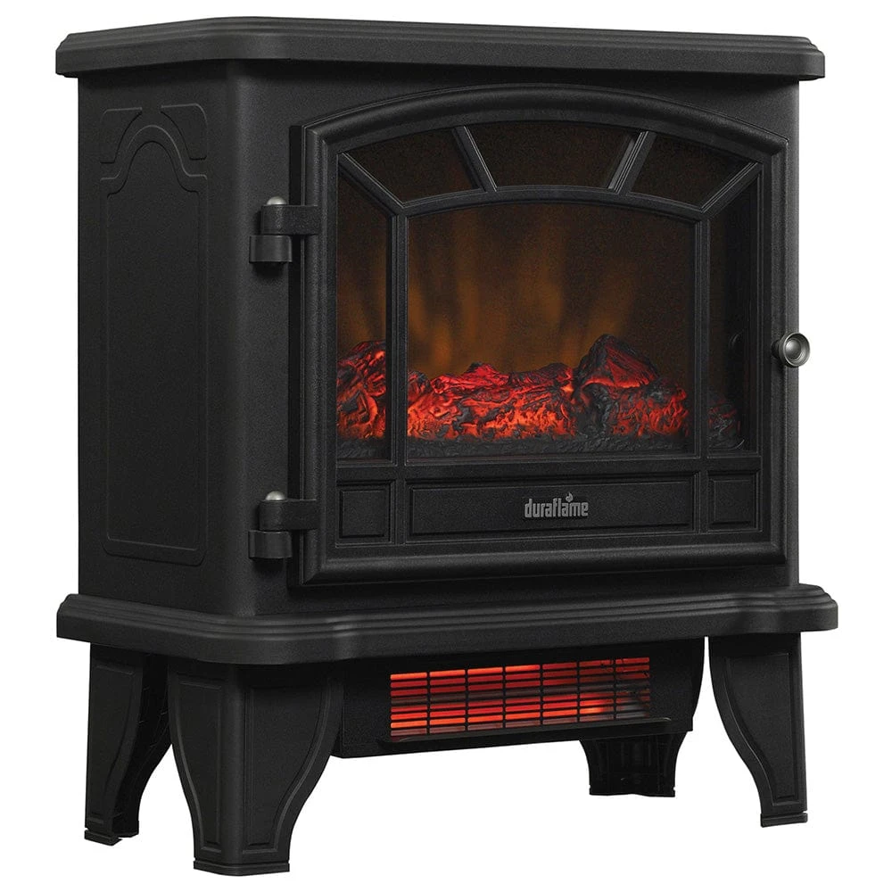 Duraflame 550 Black Infrared Freestanding Electric Fireplace Stove With Remote Control 4 Duraflame 550 Black Infrared Freestanding Electric Fireplace Stove With Remote Control - Image 4